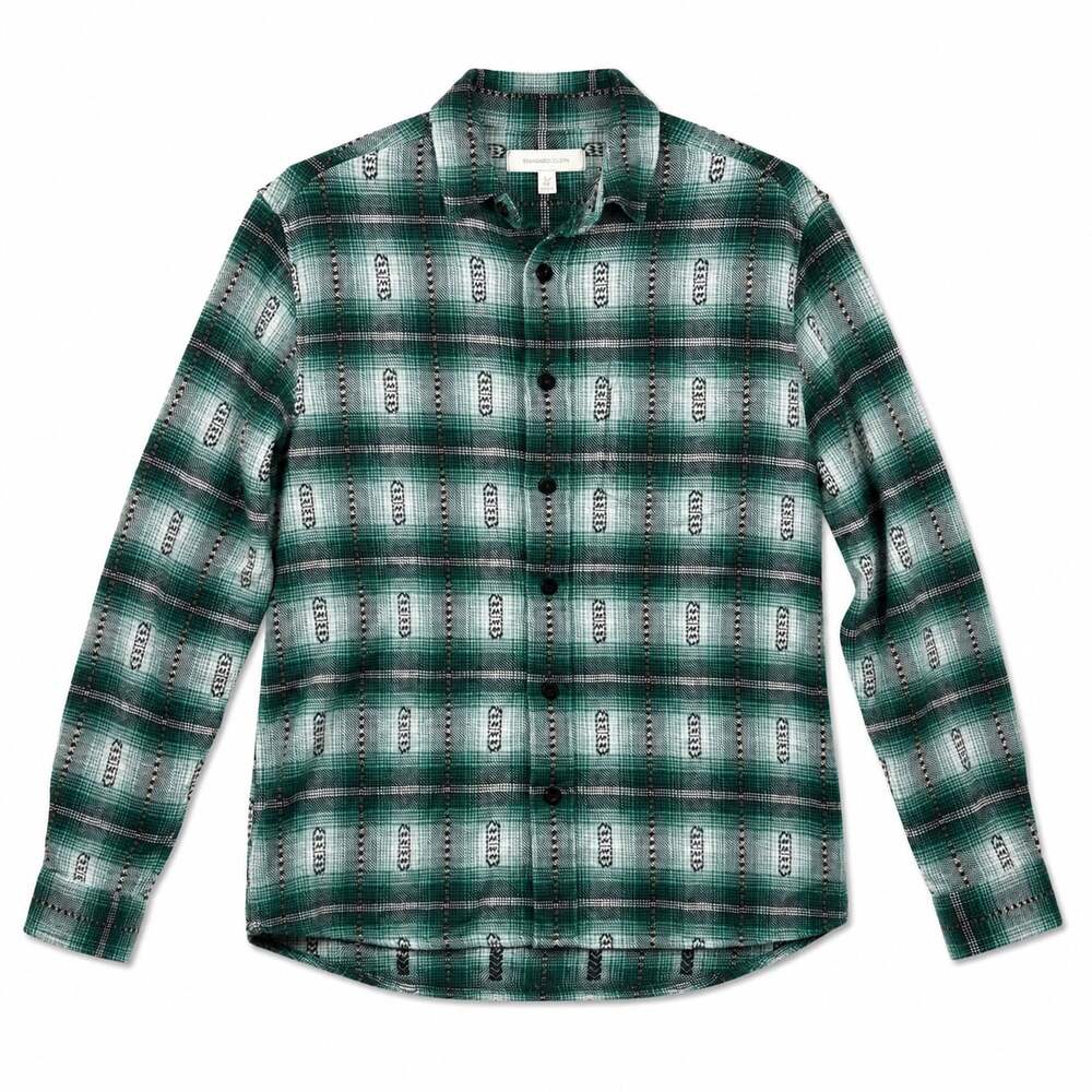 Standard/Cloth Long Sleeve Plaid Patterned Cotton Shirt